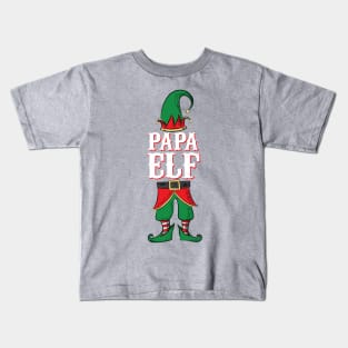 Papa Elf - Mom and Dad Matching Family Christmas design Kids T-Shirt